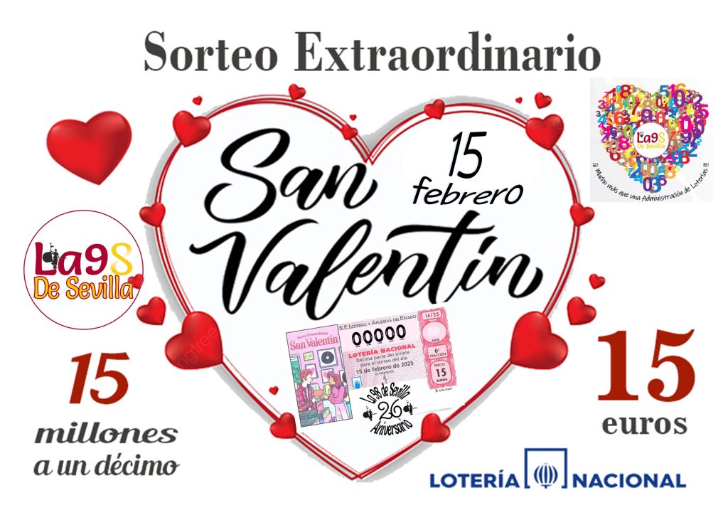 Lotería Nacional: Día de los Enamorados: - La 98 de Sevilla